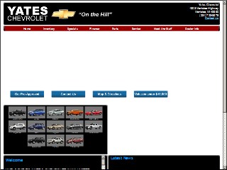 Web site www.yatesauto.com, Yate's Chevrolet-Cadillac Inc